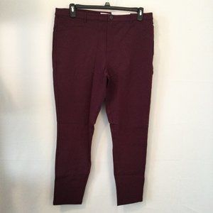 LC Lauren Conrad Size 18 Burgundy Skinny Pants NEW